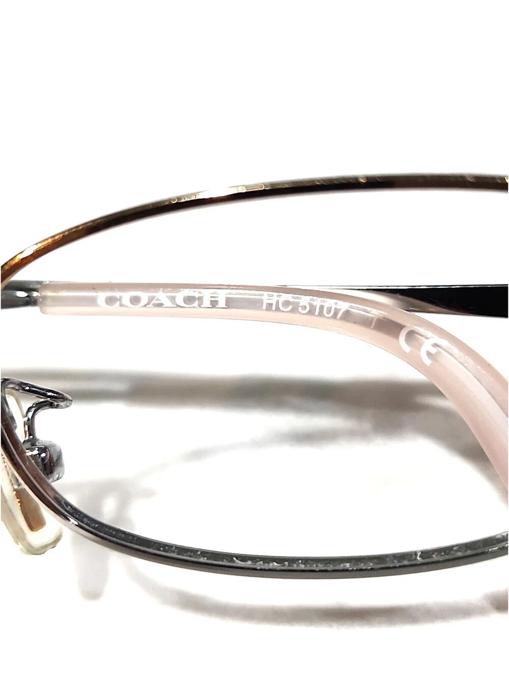 Coach HC5107 Rose Gold Silver Metal Eyeglasses 53-16 135